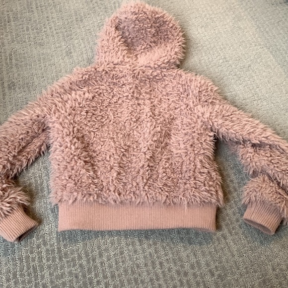 Super soft fuzzy bomber jacket with hood - Picture 5 of 5
